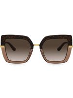 Dolce & Gabbana Eyewear lunettes de soleil Half Print à monture oversize - Vert