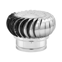 Dakventilator - windgedreven - roestvrij staal - 25 cm