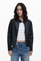 Gecombineerd jack met leerlook - BLACK - S