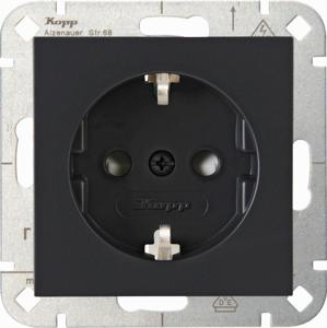 Kopp HK07 antraciet inbouw stopcontact RA + kinderbeveiliging - 4623110