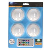 LED Nachtlampjes set van 4x - draadloos - multi kleuren - kinderkamer - incl. afstandsbediening