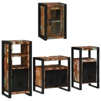 Badkamermeubelset 4 pcs Multikleur Massief gerecycled hout