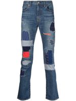 Junya Watanabe MAN jean slim à design patchwork - Bleu - thumbnail