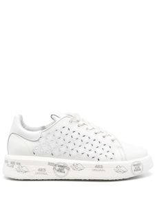 Premiata baskets Bellle en cuir de veau - Blanc