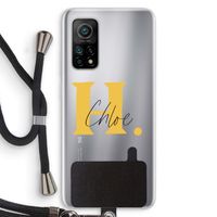 Amber Script: Xiaomi Mi 10T 5G Transparant Hoesje met koord