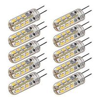 10pcs g4 bi pin 1.5w led maïs gloeilampen 15w t3 halogeenlamp equivalent 150lm smd 3014 warm koud wit voor rv plafondventilatoren verlichting dc 12v Lightinthebox