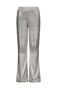 B.Nosy Meisjes flair broek metallic - Paige - Zilver