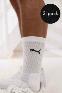 Puma Crew Sokken 3-Pack Wit - Maat 35/38 - Kleur: Zwart | Soccerfanshop