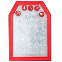 Aftelbord met magneten kerst decoratie rood 31 x 45 cm   -