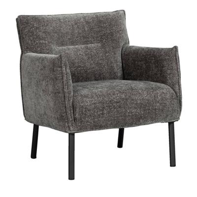 Leen Bakker - Fauteuil Teun - Antraciet - Stof - Grijs - 70x77x74 Cm