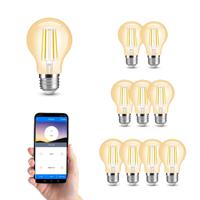 Milight wifi set met dual white smart filament lamp 7w e27 fitting - amberkleurig a60 model - met wifi module - thumbnail