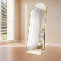 LoXa Passpiegel Luxora Goud - 160x60 cm - Staand & Hangend - Aluminium Frame - HD Glas - Luxe Volledige Lichaam Spiegel LoXa Passpiegel Luxora Goud - 160x60 cm - Staand & Hangend - Aluminium Frame - HD Glas - Luxe Volledige Lichaam Spiegel