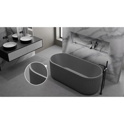 Ligbad Vrijstaand Ideavit Archtec Rock 170x75x60 cm Cement Grijs Ideavit