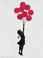 Kunstdruk Banksy - Girl Floating Original 30x40cm