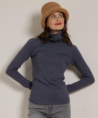 basic top lange mouw met col