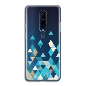 Gekleurde driehoekjes blauw: OnePlus 7 Pro Transparant Hoesje