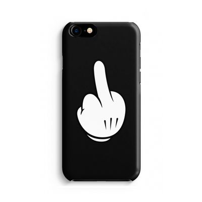 Middle finger black: iPhone 8 Volledig Geprint Hoesje