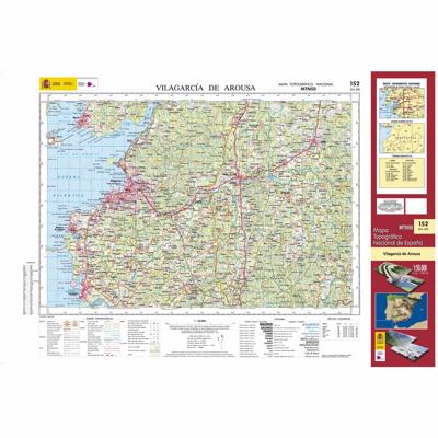 Topografische kaart 152 MT50 Vilagarcía de Arousa | CNIG - Instituto Geográfico Nacional1