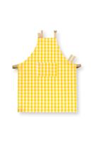 Pip Studio Keukenschort Check Geel