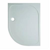 Crosswater Shower Tray douchebak 120x90x4.5cm offset links 90mm afvoer kwartrond polybeton wit SRQ91200LH