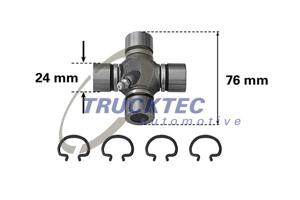 Trucktec Automotive Rubber askoppeling / Hardyschijf 02.34.017