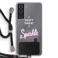 Sparkle quote: Samsung Galaxy S21 FE Transparant Hoesje met koord