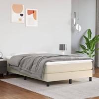 Boxspring bed kunstleer crèmekleurig 120x200 cm
