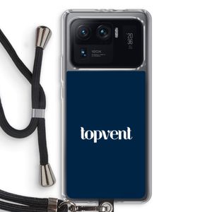 Topvent Navy: Xiaomi Mi 11 Ultra Transparant Hoesje met koord