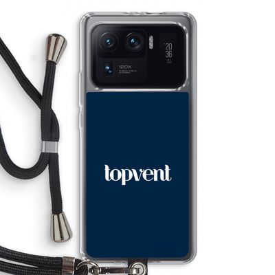 Topvent Navy: Xiaomi Mi 11 Ultra Transparant Hoesje met koord