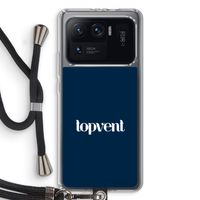 Topvent Navy: Xiaomi Mi 11 Ultra Transparant Hoesje met koord