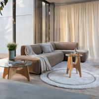 Zuiver Loungebank 'Fat Freddy' Rechts, Rib, kleur Caramel