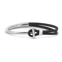 Qoss Zwarte Armband Viev Staafje - Maat S