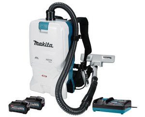 Makita VC011GM2NL1 40V Max Rugstofzuiger voor schoonmaak | 2x 4.0 ah accu's | Snellader | in doos - VC011GM2NL1