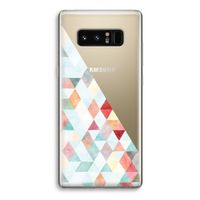 Gekleurde driehoekjes pastel: Samsung Galaxy Note 8 Transparant Hoesje