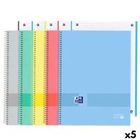 Set notitieboekjes Oxford Multicolour A4+ (5 Stuks)