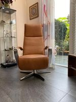 Leren relaxfauteuil met stalen frame - bruin leer - Echt leer, Industrieel, ontdek de vele Leersoorten en Kleuren bij ShopX