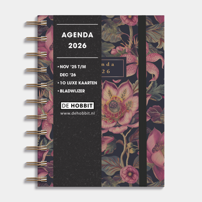 A6 Spiraal Agenda Bloem Klassiek 2026