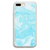 Waterverf blauw: iPhone 7 Plus Transparant Hoesje