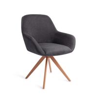 Jesper Home Draaibare Eetkamerstoel 'Kushi' Turn Peach, kleur Black-Out