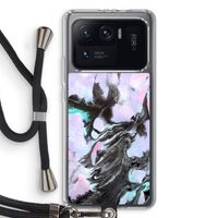Pastel zwart: Xiaomi Mi 11 Ultra Transparant Hoesje met koord