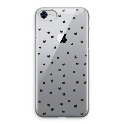 Kleine kattenkopjes: iPhone 8 Transparant Hoesje