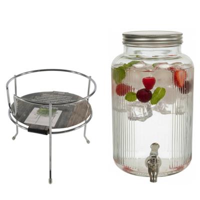 Drankdispenser/limonadetap - 5 ltr - inclusief standaard - 19 x 19 cm