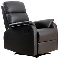 HOMCOM relaxstoel tv stoel bank stoel ligstoel verstelbaar ergonomisch kunstleer staal bruin + zwart 75 x 92 x 99 cm