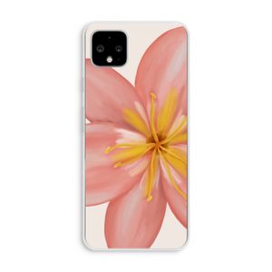 Pink Ellila Flower: Pixel 4 XL Transparant Hoesje