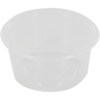 Bakje saus rond 80cc transparant 50 stuks