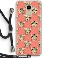 Tijger: Samsung Galaxy J6 (2018) Transparant Hoesje met koord