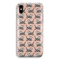 Zwarte poes: iPhone X Volledig Geprint Hoesje