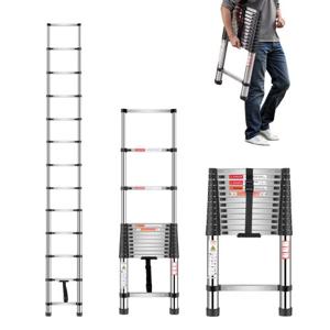 VEVOR Telescopische Ladder RVS Uitschuifladder Vouwladder Trapladder 3740mm