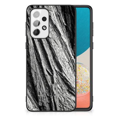 Houten Print Telefoonhoesje Samsung Galaxy A73 Boomschors Grijs