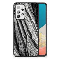 Houten Print Telefoonhoesje Samsung Galaxy A73 Boomschors Grijs
